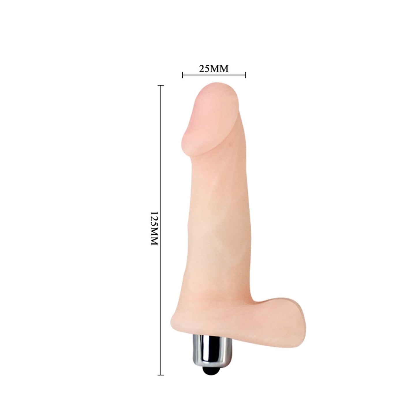 4-Dildo realistyczny wygląd penis z jądrami 12,5 cm-4