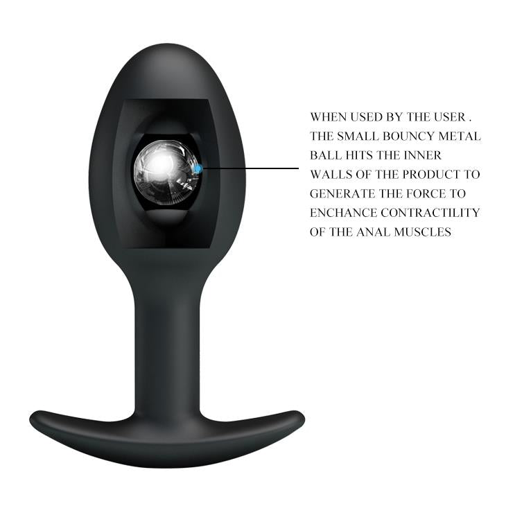 7-Klasyczny korek analny poruszający się kulka 8cm-7
