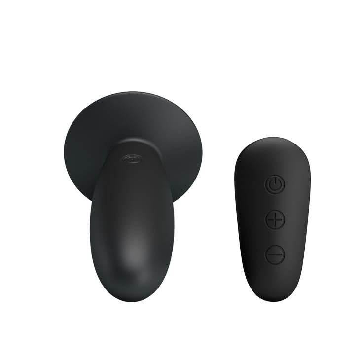 2-Korek analny silikonowy gładki wibrujący 11 cm-2