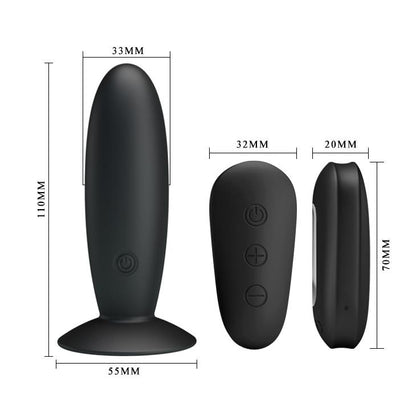 5-Korek analny silikonowy gładki wibrujący 11 cm-5