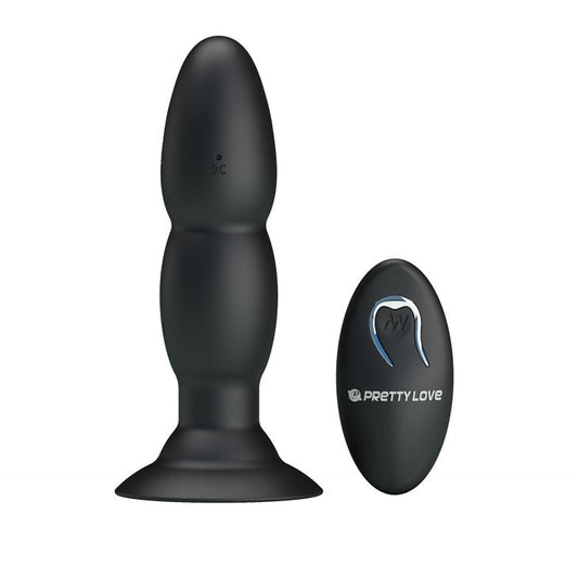 2-Wibrujący korek analny z przyssawką pilotem 14cm-2