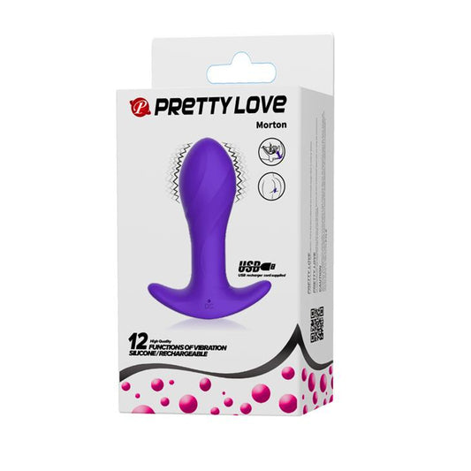 1-PRETTY LOVE - MORTON Anal Plug Massager 12 Functions USB-1