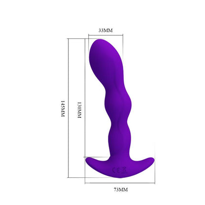 6-Korek analny plug silikonowy wibrujący 12tryb 14cm-6