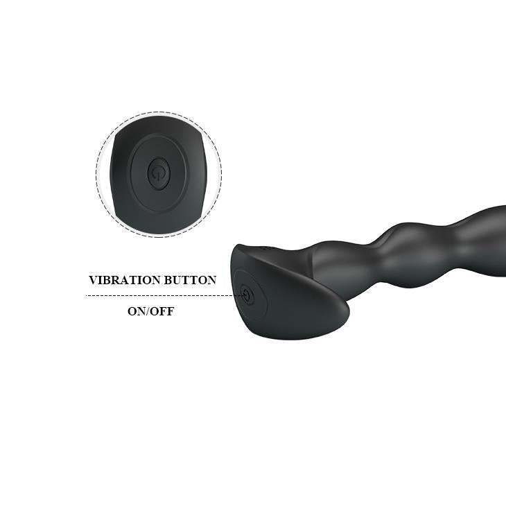 5-Wibrujący męski korek analny masażer prostaty 14cm-5