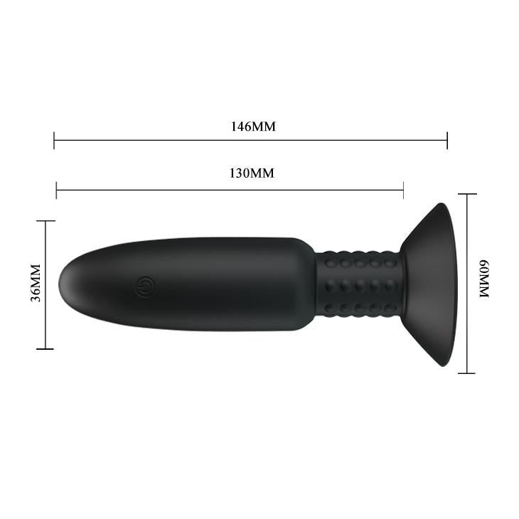5-Korek analny z wibracjami rotacją przyssawka 14cm-5