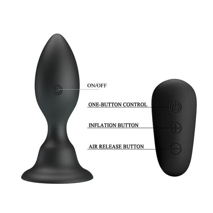 4-Wibrujący korek analny z pilotem 12 trybów 10cm-4