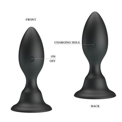 3-Korek analny z przyssawką wibrująca wtyczka 10cm-3