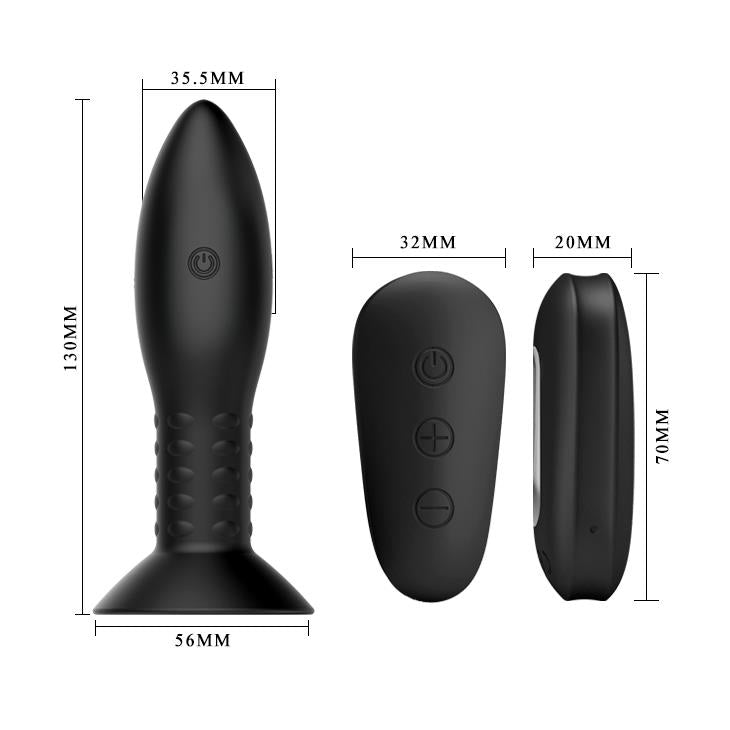 3-Korek analny z rotacją wibracją plotem 13cm 4tryby-3