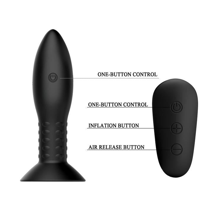 4-Korek analny z rotacją wibracją plotem 13cm 4tryby-4