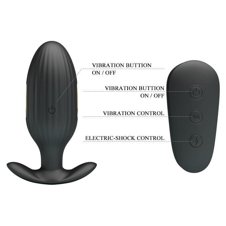 6-Elektrostymulacja korek plug analny wibrujący 9cm-6