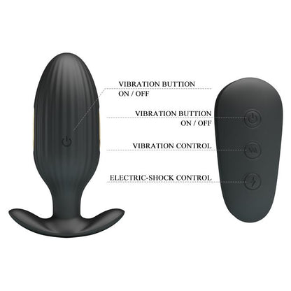 6-Elektrostymulacja korek plug analny wibrujący 9cm-6