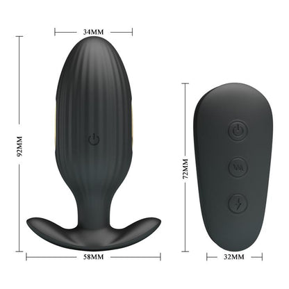 8-Elektrostymulacja korek plug analny wibrujący 9cm-8