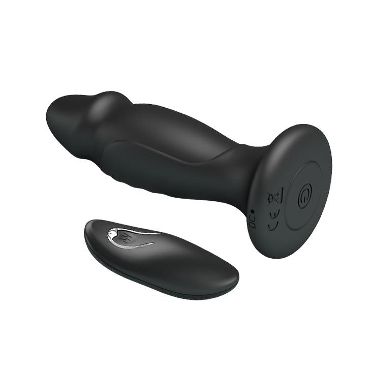 3-Mini penis korek analny wibrujący na pilota 12cm-3