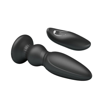 2-Mocny wibrujący ładowany korek analny 12cm 12tryb-2