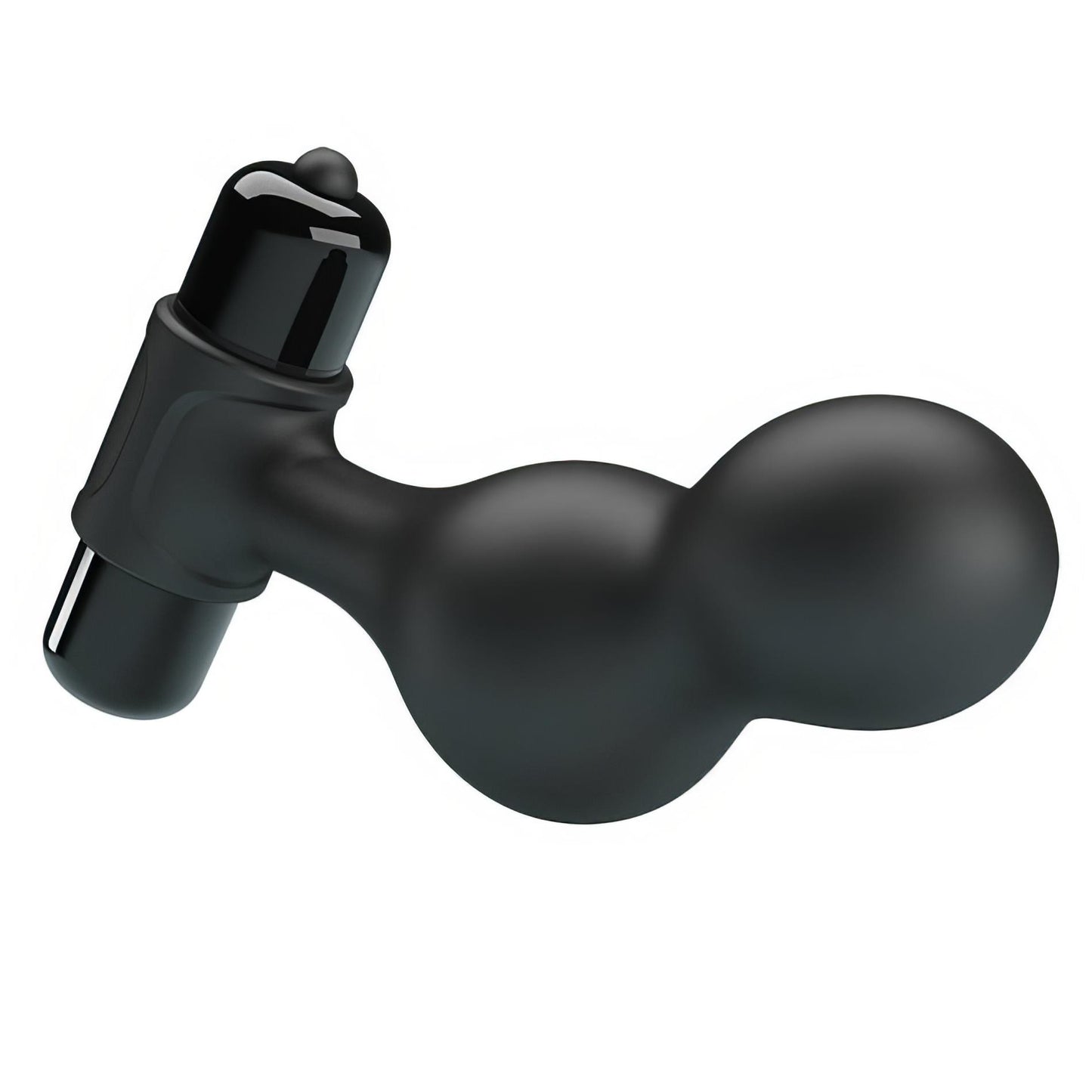 3-Mr. Play Silicone Anal Plug, 10 functions of vibration Black-3