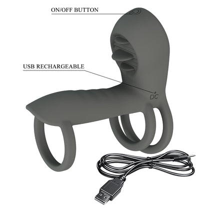 9-PRETTY LOVE - Master ring, 12 vibration functions 12 licking settings Memory function-9