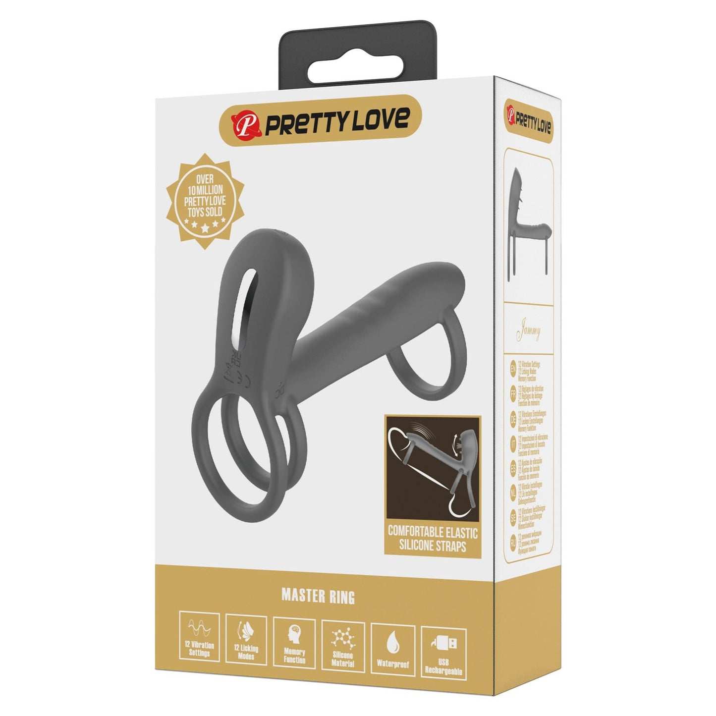 11-PRETTY LOVE - Master ring, 12 vibration functions 12 licking settings Memory function-11