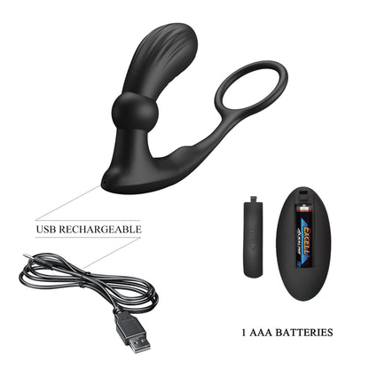 8-PRETTY LOVE - Warren Black, 12 vibration functions 12 pulse wave settings Wireless remote control-8