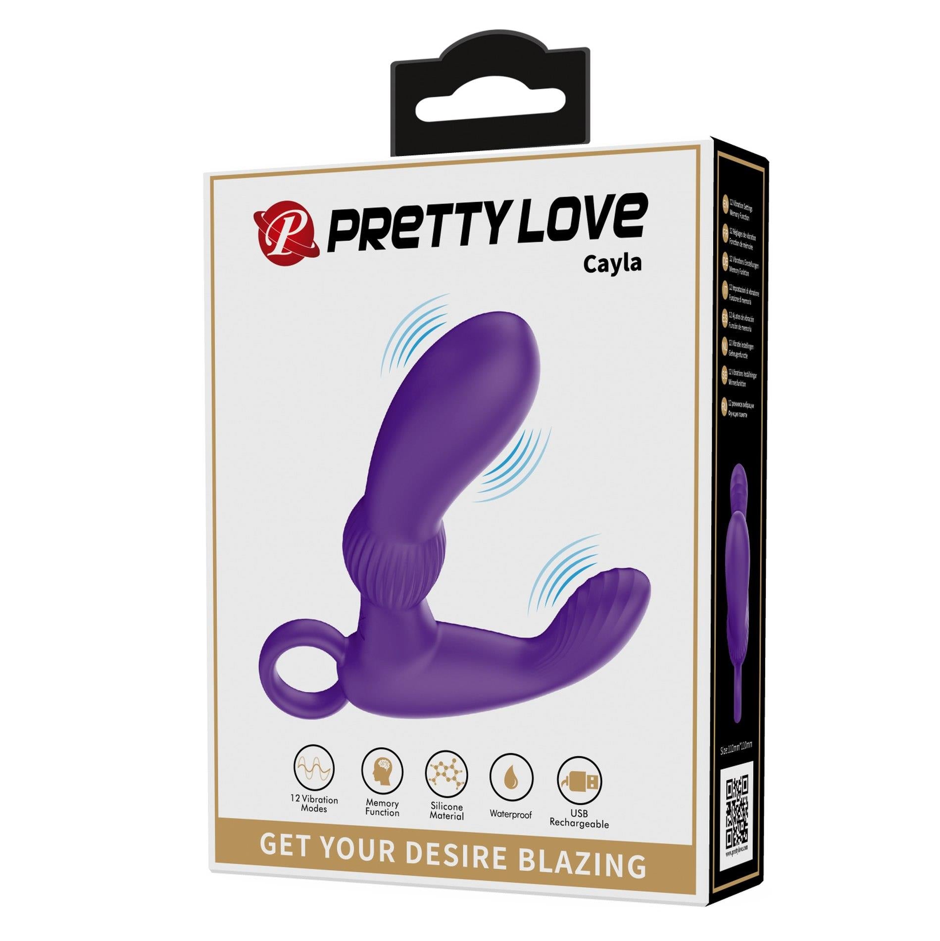 10-PRETTY LOVE - Cayla purple, 12 vibration functions Memory function-10