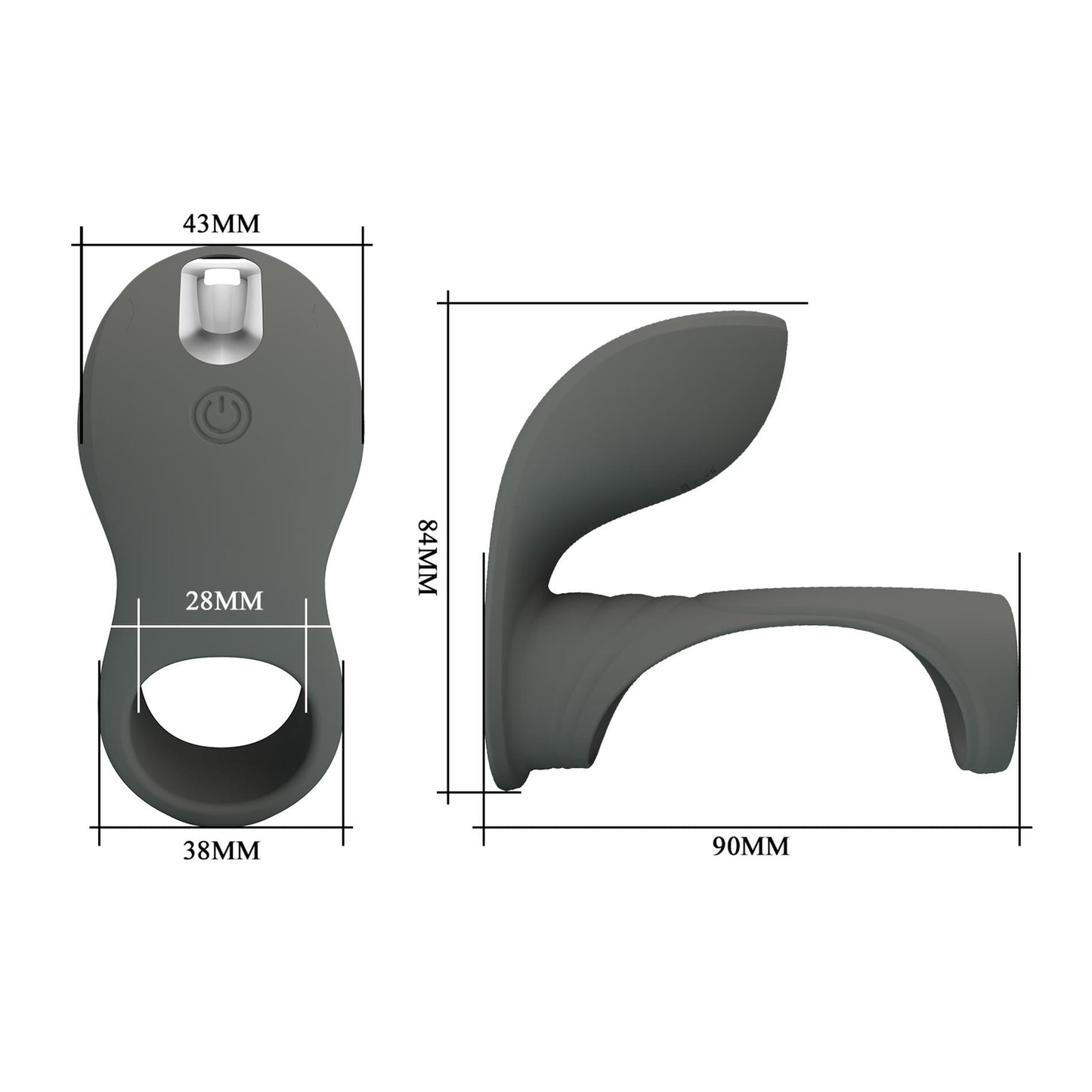 5-Pierścień na penisa PRETTY LOVE - Master ring, 7 vibration functions, Memory function-5