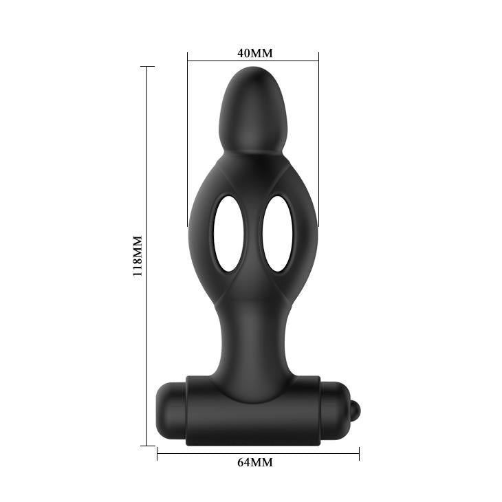 4-Mocny wibrujący korek analny 10 trybów 11cm sex-4