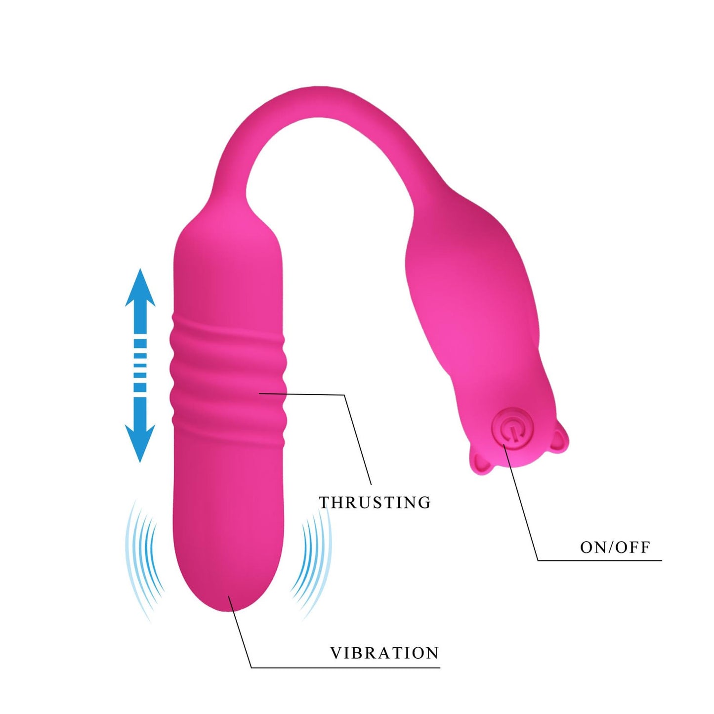 7-PRETTY LOVE - Nobikuma, 3 vibration functions 3 thrusting settings-7