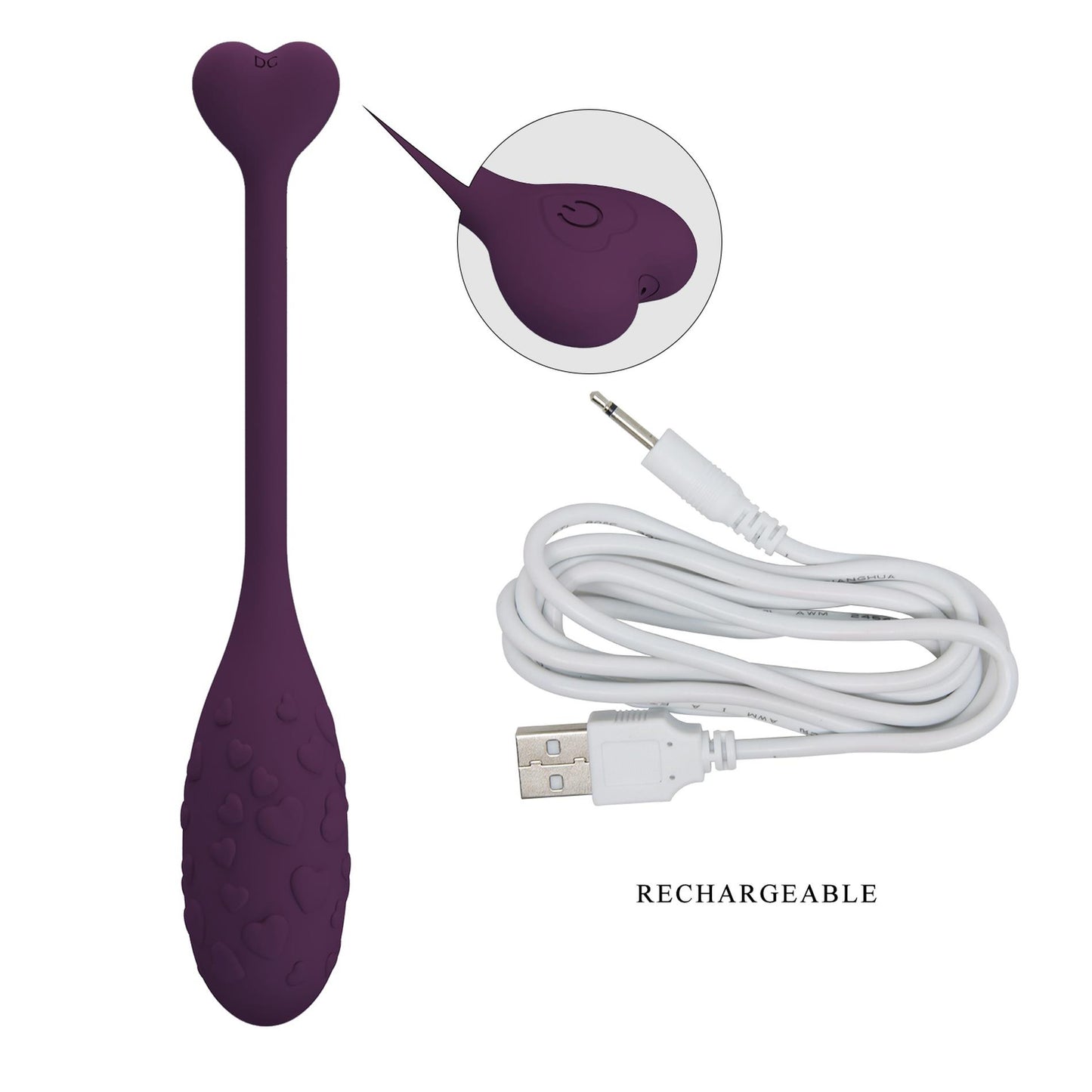 3-PRETTY LOVE - Fisherman Purple, 12 vibration functions Mobile APP remote control-3