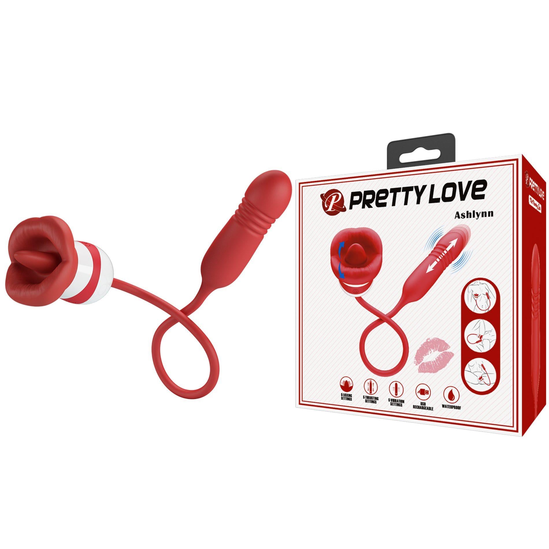 1-PRETTY LOVE - Ashlynn, 5 vibration functions 5 thrusting settings 5 licking settings-1