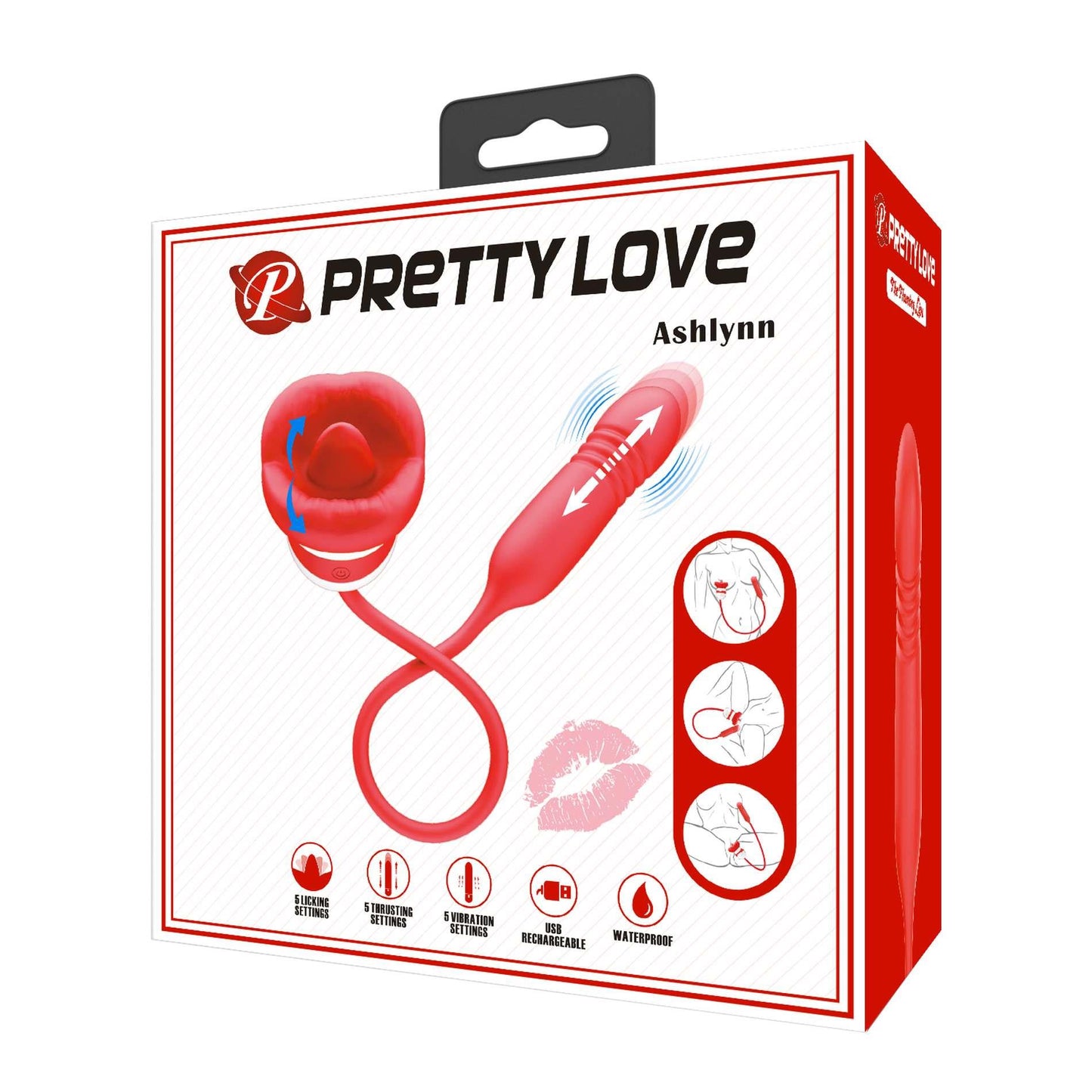 7-PRETTY LOVE - Ashlynn, 5 vibration functions 5 thrusting settings 5 licking settings-7