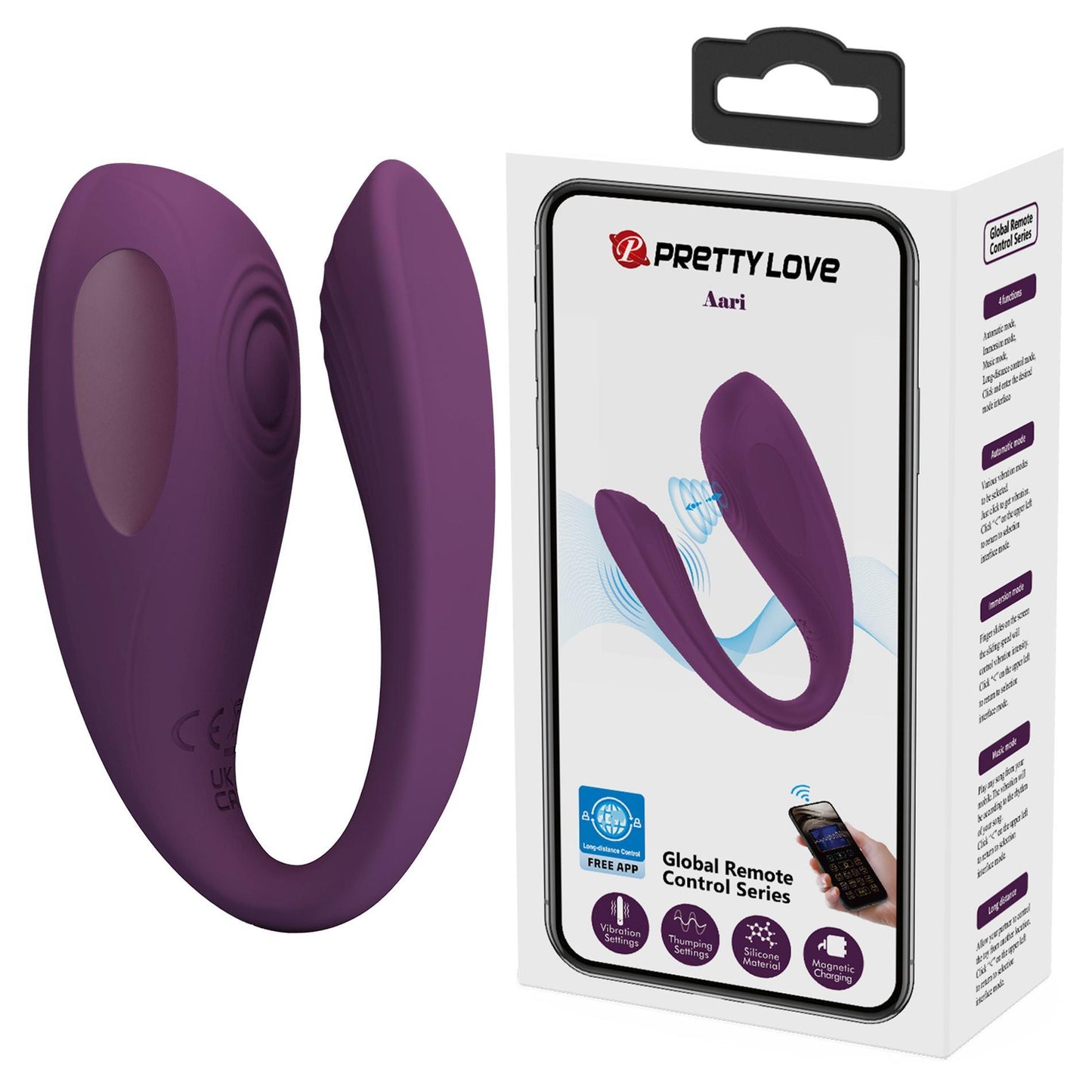 1-PRETTY LOVE - Aari, 10 vibration functions Mobile APP Long-distance Control 10 thumping functions-1