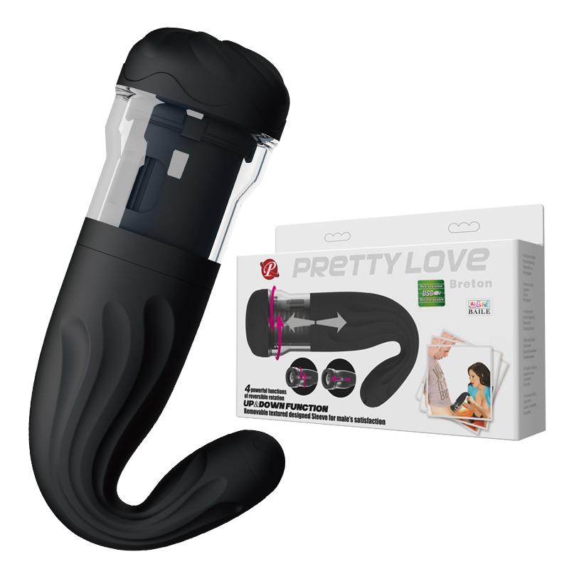 1-Męski masturbator z rotacją ruchem posuwistym usb-1
