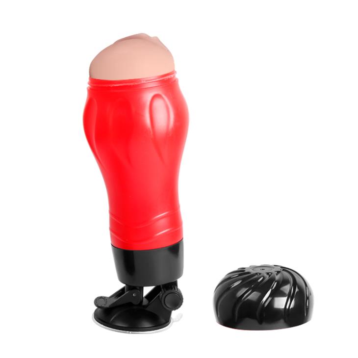 5-Wibrująca sztuczna pochwa masturbator z przyssawką-5