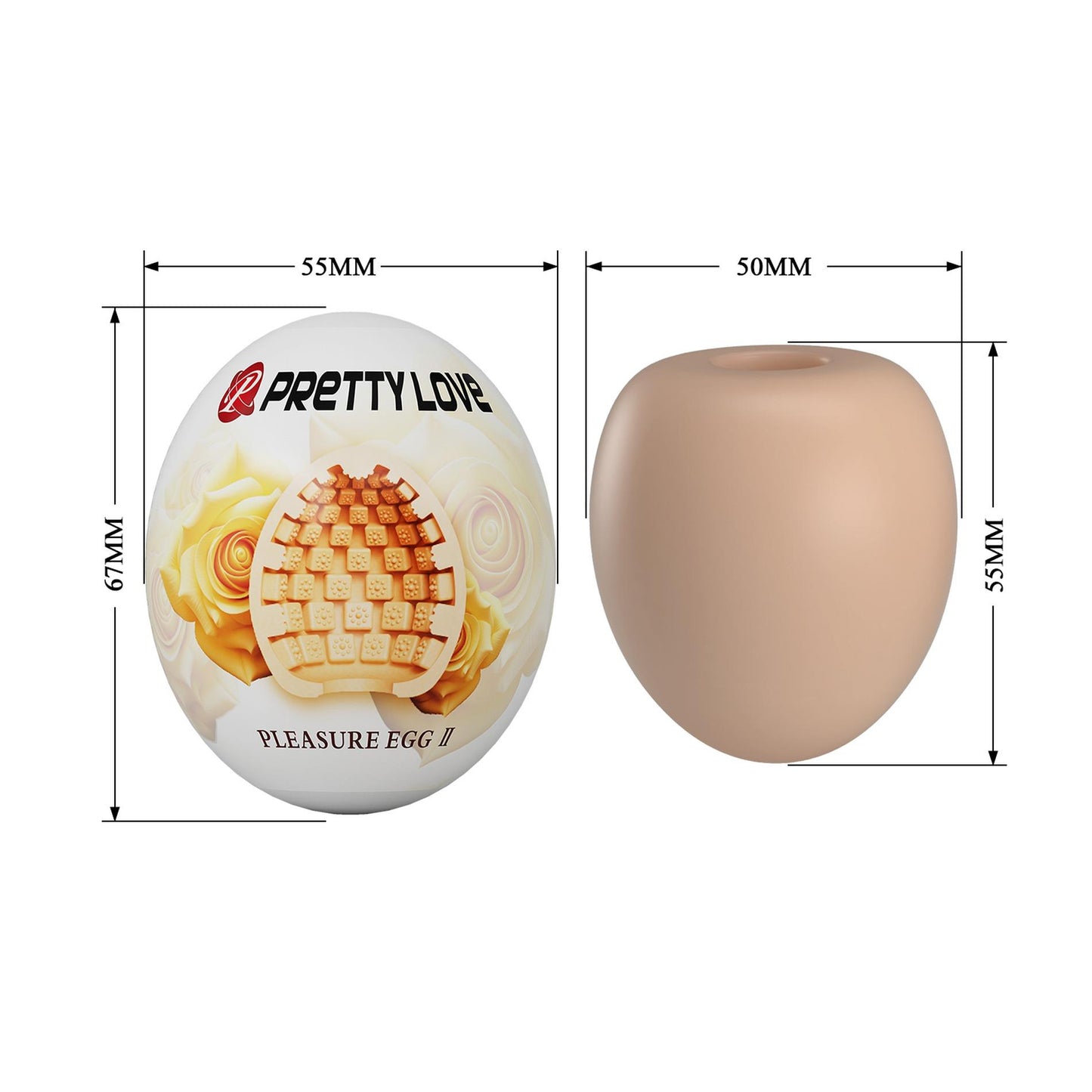 8-PRETTY LOVE - Pleasure Egg II, ABS / TPR-8