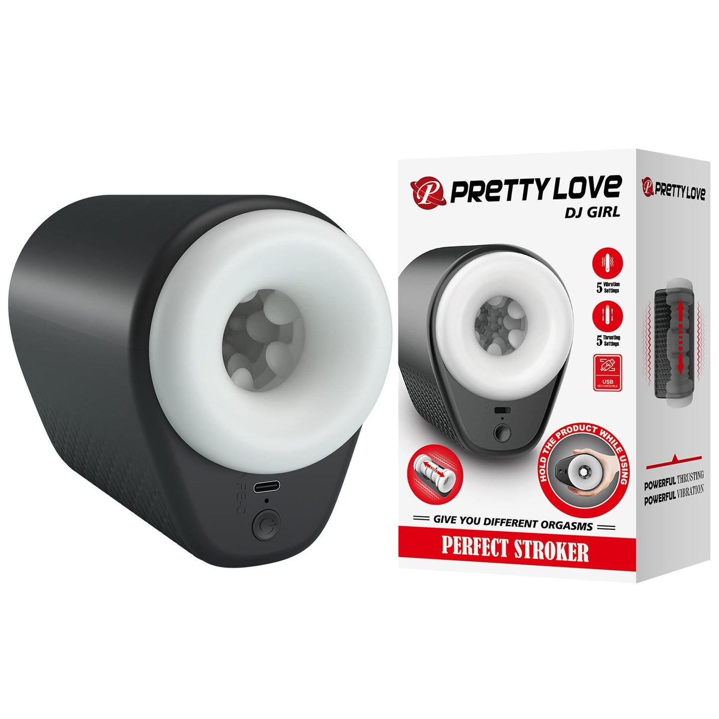 1-PRETTY LOVE - Dj Girl, 5 vibration functions 5 thrusting settings-1