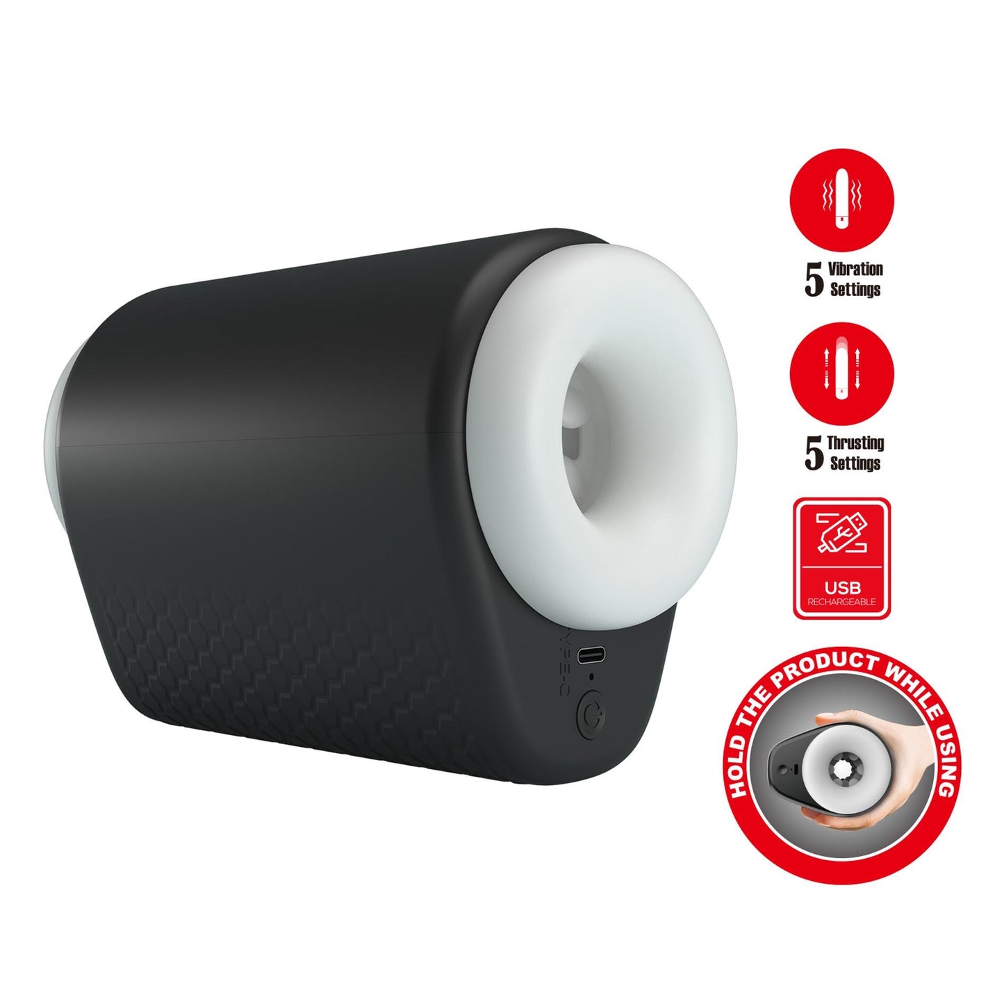 3-PRETTY LOVE - Dj Girl, 5 vibration functions 5 thrusting settings-3
