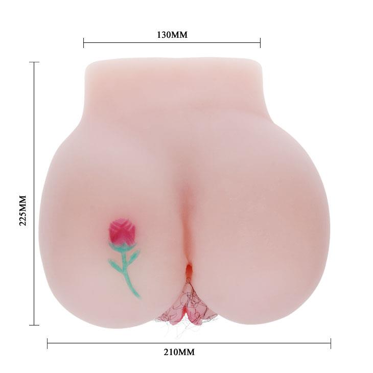 7-Masturbator wibrujący 2 dziurki anal wagina włosy-7