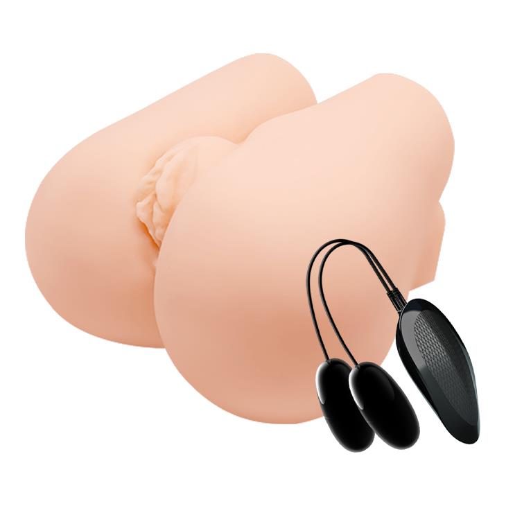 1-Wibrujący podwójny masturbator analny waginalny-1