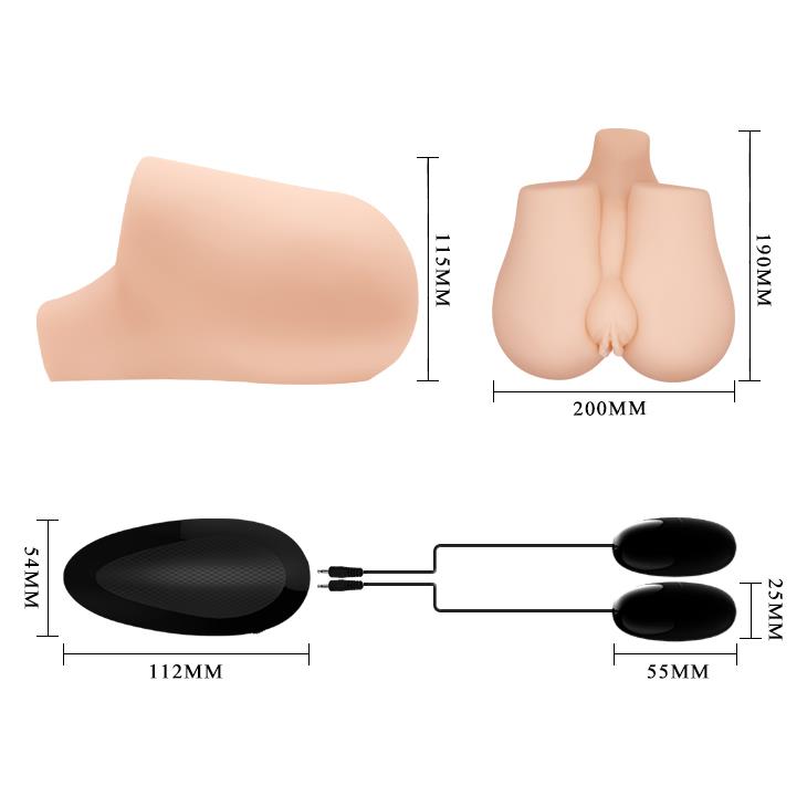 11-Wibrujący podwójny masturbator analny waginalny-11