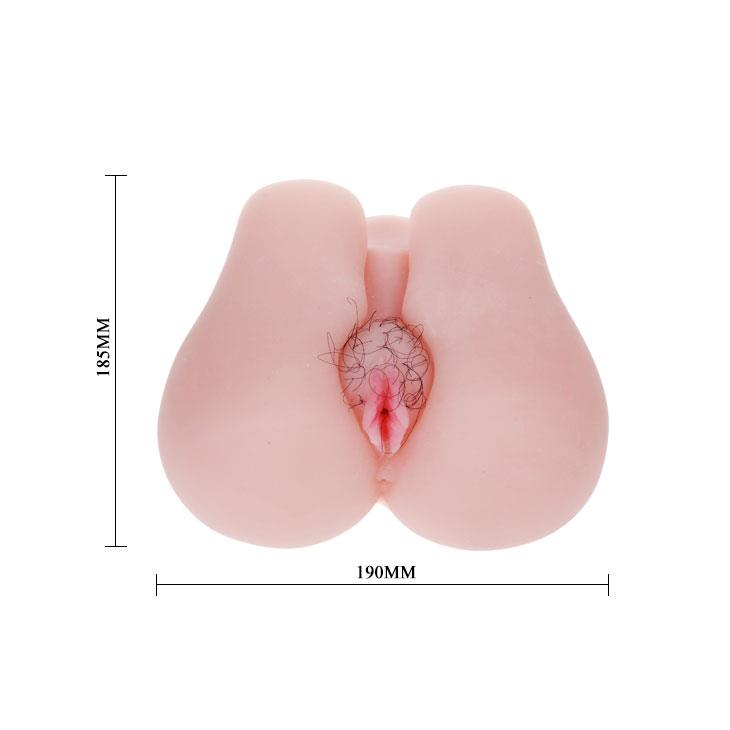 5-Realistyczny masturbator włosy cipka anal wibracje-5
