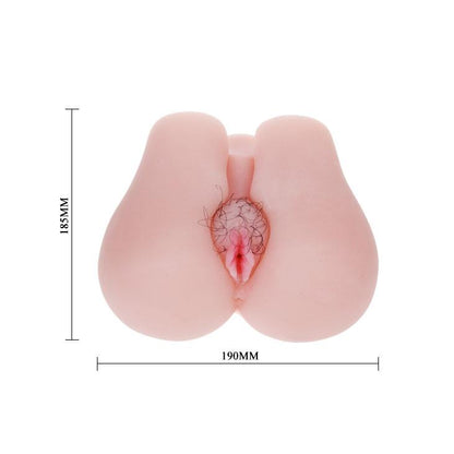 5-Realistyczny masturbator włosy cipka anal wibracje-5