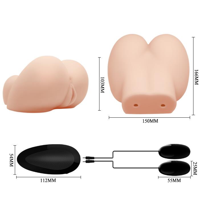 9-Realistyczny materiał kształt masturbator 2 otwory-9