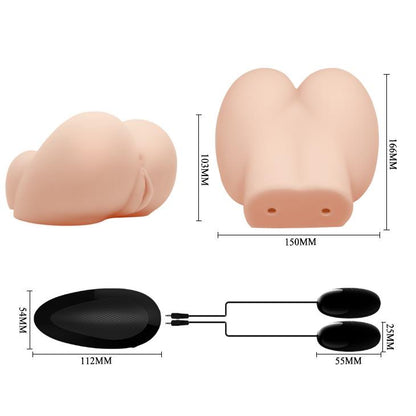 9-Realistyczny materiał kształt masturbator 2 otwory-9