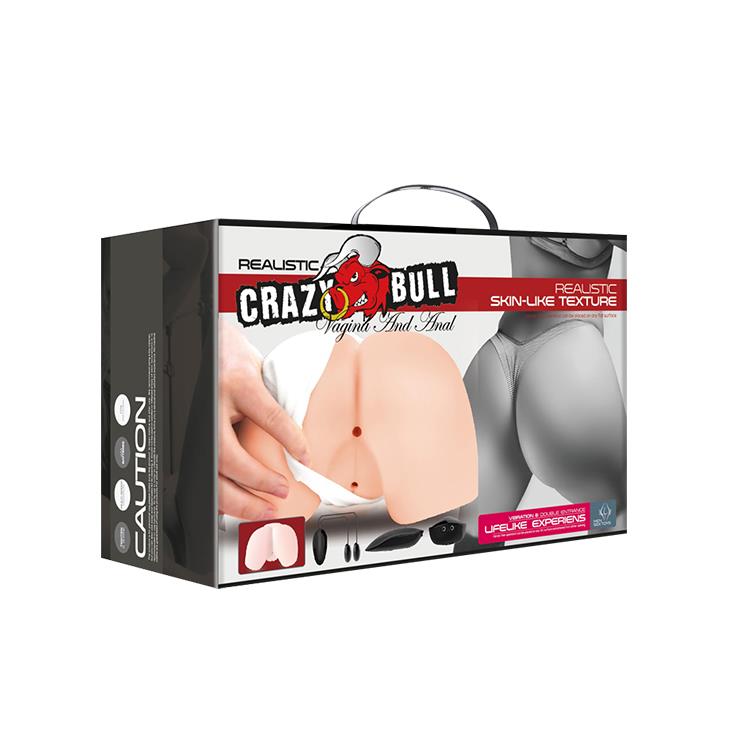 3-Masturbator sztuczna skóra 2 dziurki wagina anal-3