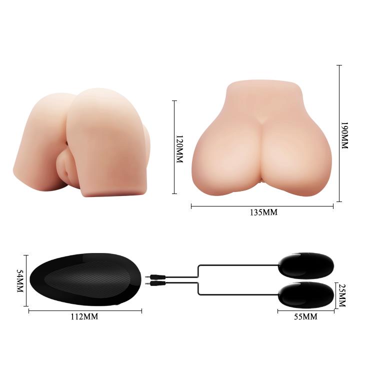 9-Masturbator sztuczna skóra 2 dziurki wagina anal-9