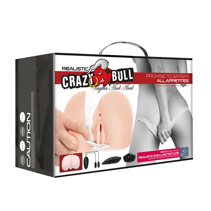 3-Podwójny masturbator 2 dziurki cyberskóra wibracje-3