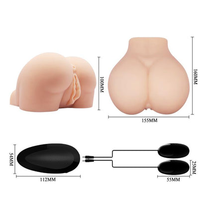 9-Podwójny masturbator 2 dziurki cyberskóra wibracje-9