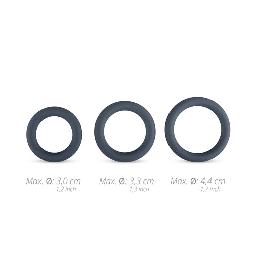 10-3-Piece Cock Ring Set - Grey-10