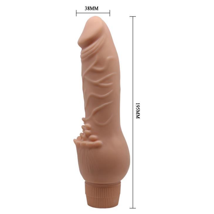 9-Realistyczny penis z wypustkami do łechtaczki 19cm-9
