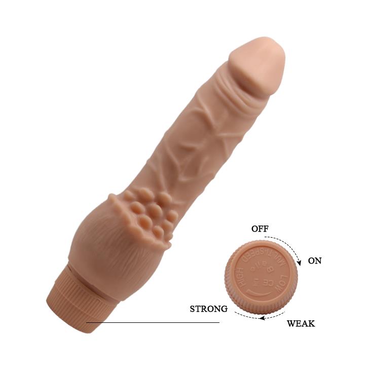 10-Realistyczny penis z wypustkami do łechtaczki 19cm-10