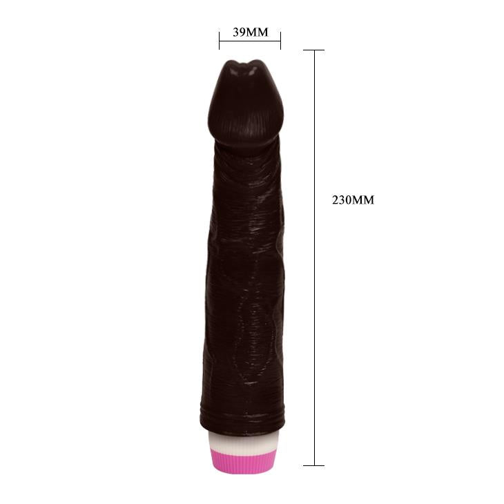 5-Realistyczny czarny penis wibrator naturalny 23cm-5
